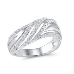 Eleganter Wellen-Ring aus 925 Sterling Silber