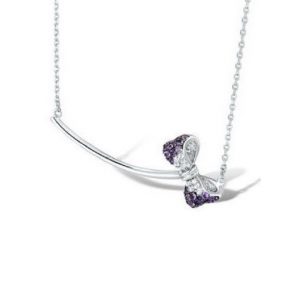 Silber-Collier "Amethyst Dream" – Florale Eleganz in Violett