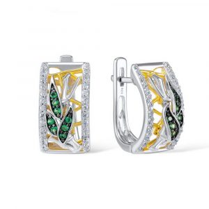 Ohrringe aus Silber - Bambus