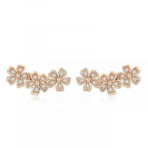 Kinderohrstecker Silber - Blumen