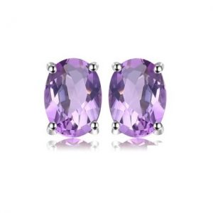 Amethyst Ohrstecker - Silber