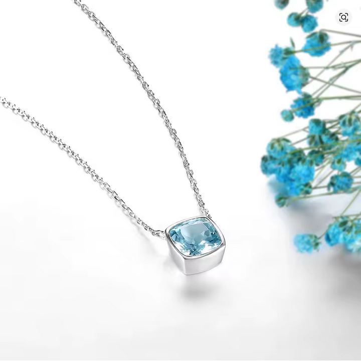 Topas-Anhänger aus 925 Silber 4 Topas Anhänger