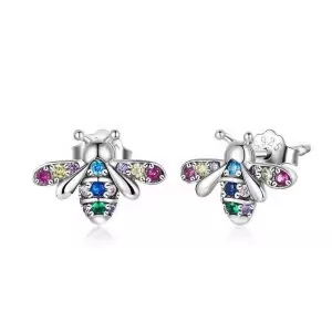 Mädchen Ohrringe Biene – 925 Silber