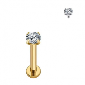 Labret Innengewinde Zirkonia 3 mm.