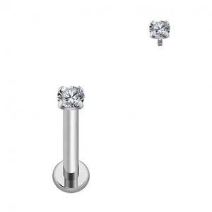 Labret Innengewinde Zirkonia 2 mm.