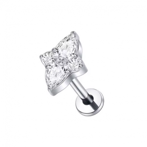 Labret Zirkonia Ohrpiercing