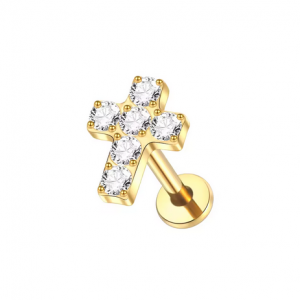 Labret Zirkonia Kreuz