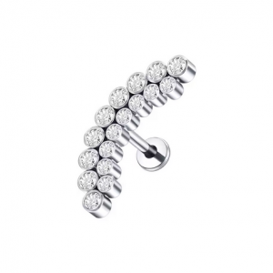 Piercing Labret Gebogen Zirkonia