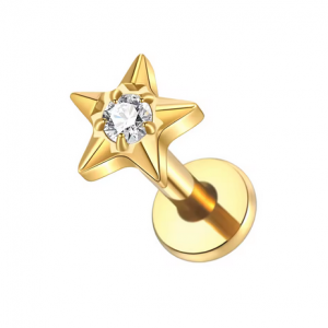 Labret Zirkonia Innengewinde Stern