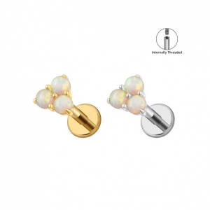 Labret-Piercing mit Opal