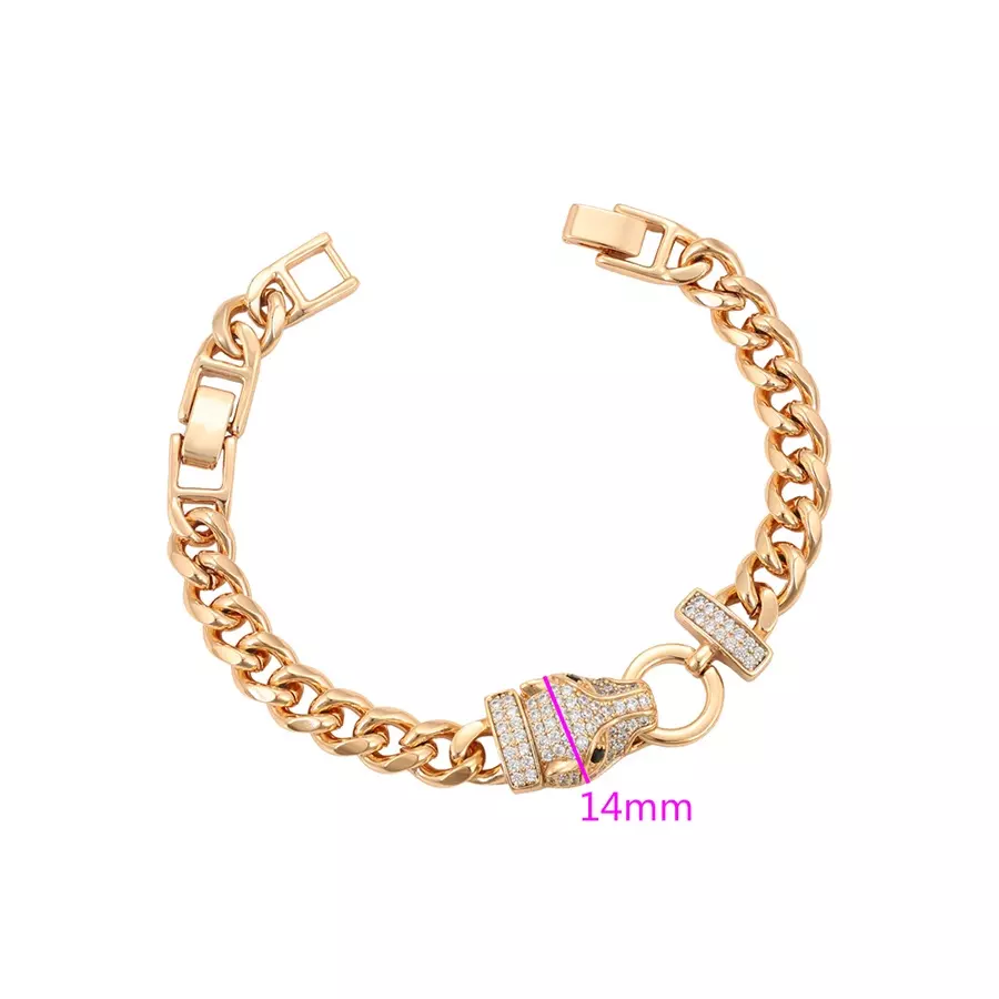 Panzerarmband Panther – 18k vergoldet – Bild 2