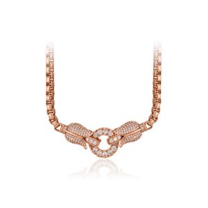 Collier "Royal Tulip" – Rosévergoldet, 45 cm